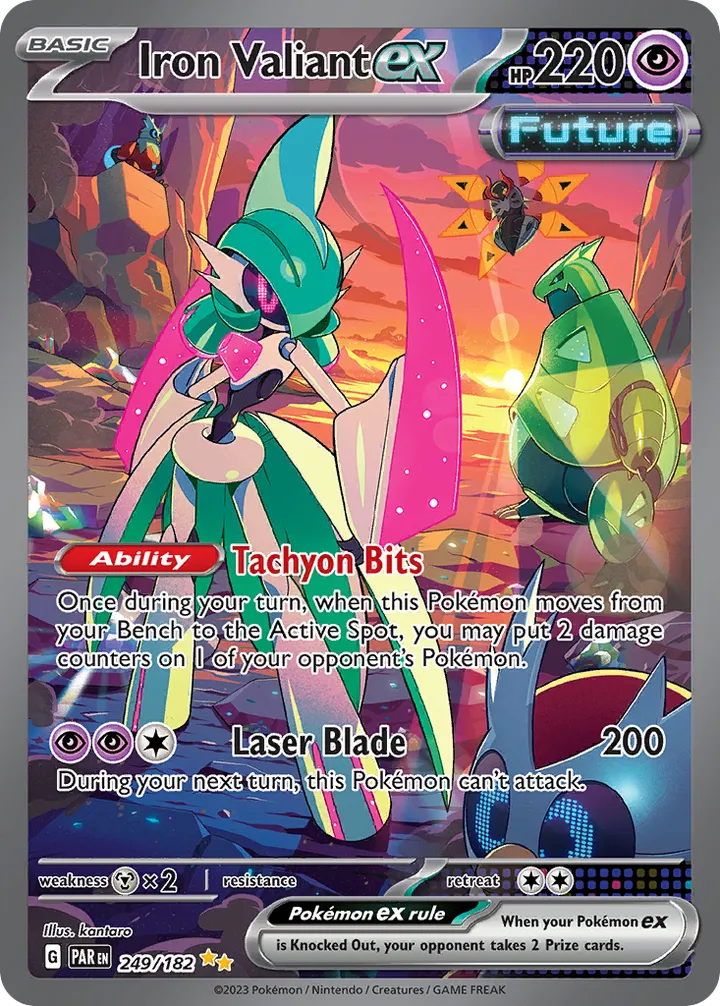 Scarlet & Violet—Paradox Rift 英語版 Iron Valiant ex 249 カード表面