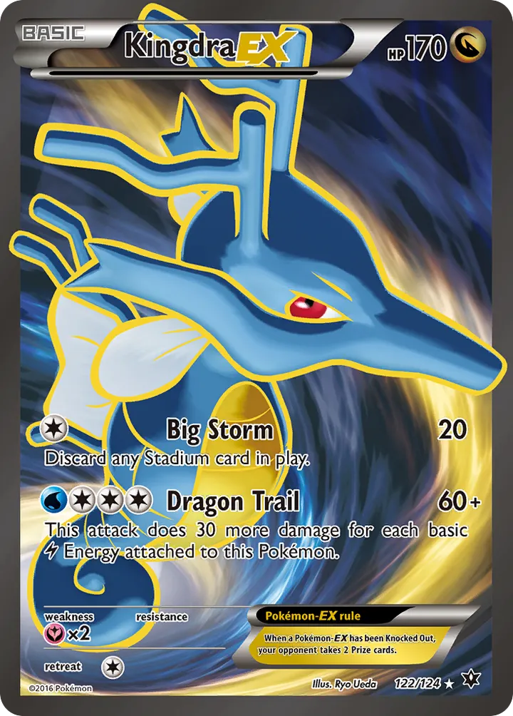 XY—Fates Collide 英語版 Kingdra-EX 122 カード表面