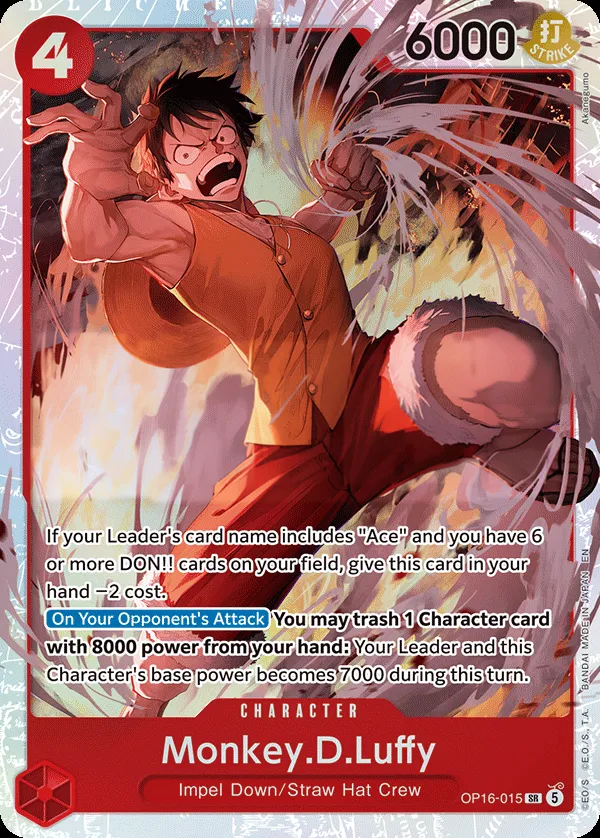 The Time of Battle 영어판 Monkey.D.Luffy OP16-015 카드 앞면