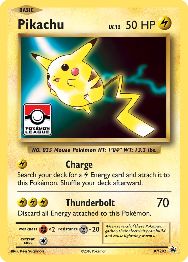 XY Black Star Promos 英語版 Pikachu XY202 カード表面