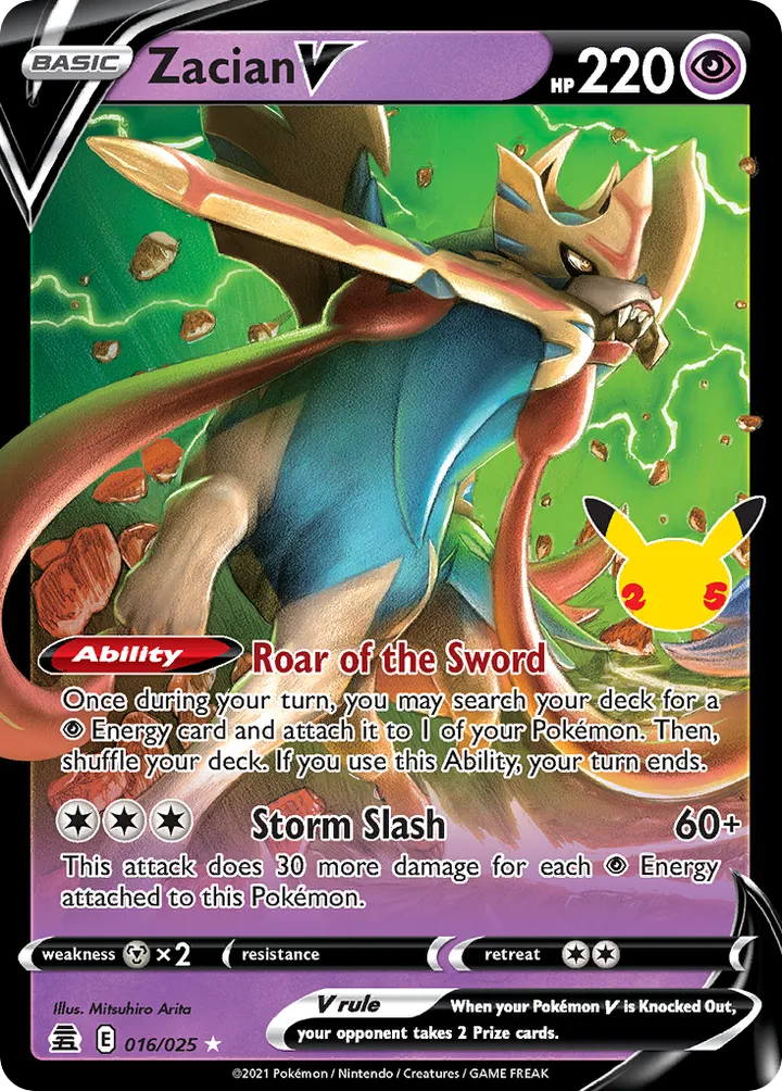Celebrations 英語版 Zacian V 16 カード表面