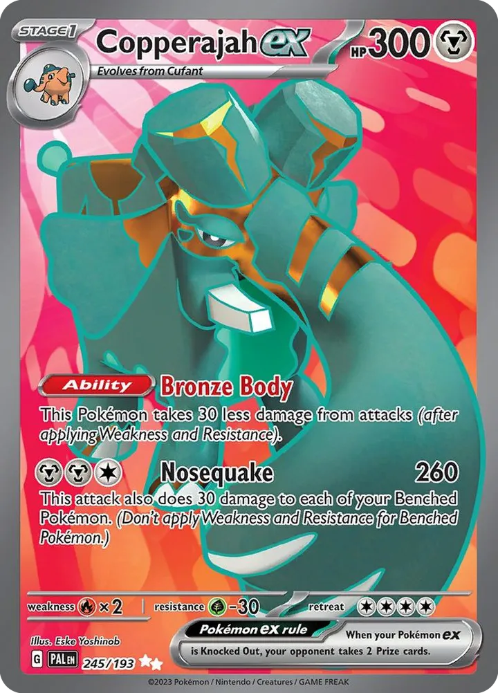 Scarlet & Violet—Paldea Evolved 영어판 Copperajah ex 245 카드 앞면
