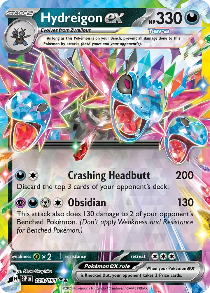 Scarlet & Violet—Surging Sparks 영어판 Hydreigon ex 119 카드 앞면