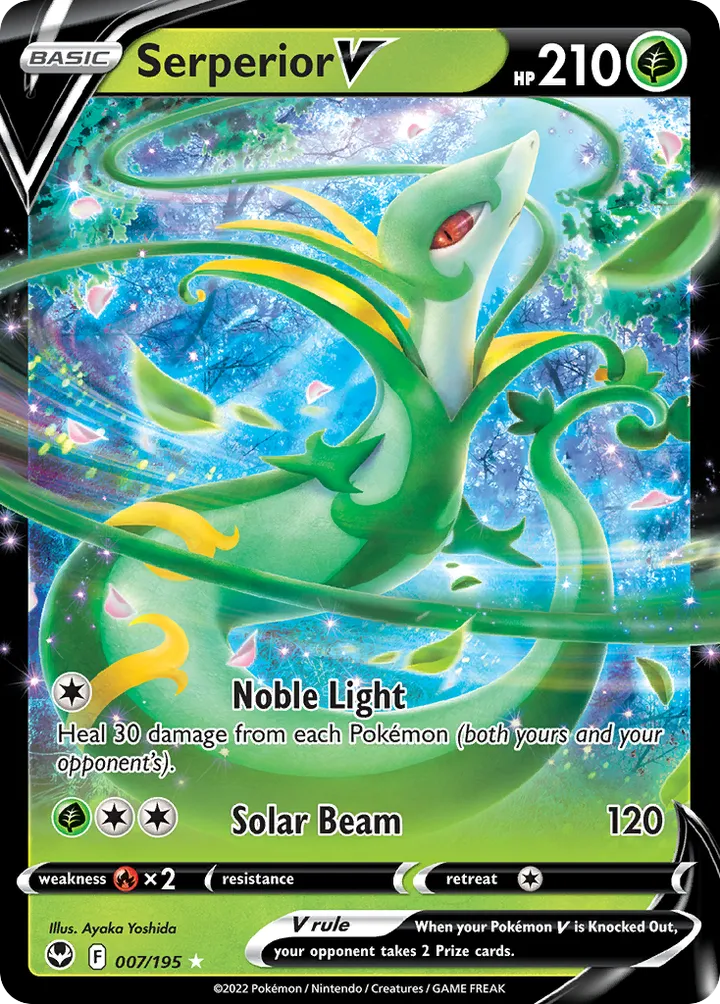 Sword & Shield—Silver Tempest 영어판 Serperior V 7 카드 앞면