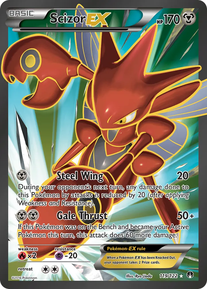 XY—BREAKpoint 영어판 Scizor-EX 119 카드 앞면