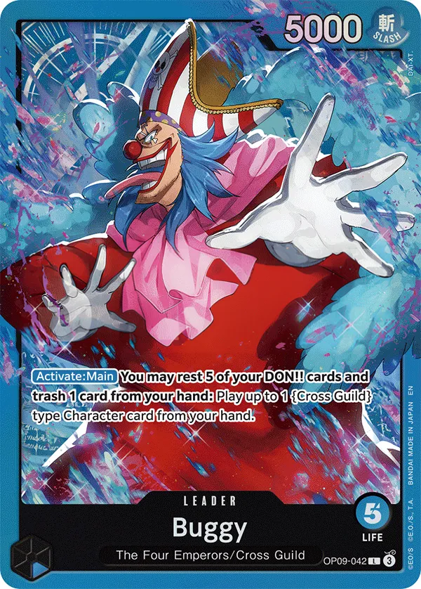 Emperors in the New World 英語版 Buggy OP09-042 · パラレル 2 カード表面