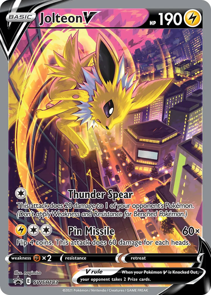 SWSH Black Star Promos 英語版 Jolteon V SWSH183 カード表面
