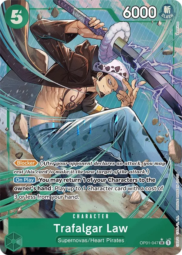 Romance Dawn 영어판 Trafalgar Law OP01-047 · 패럴렐 4 카드 앞면