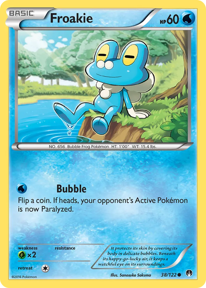 XY—BREAKpoint 영어판 Froakie 38 카드 앞면