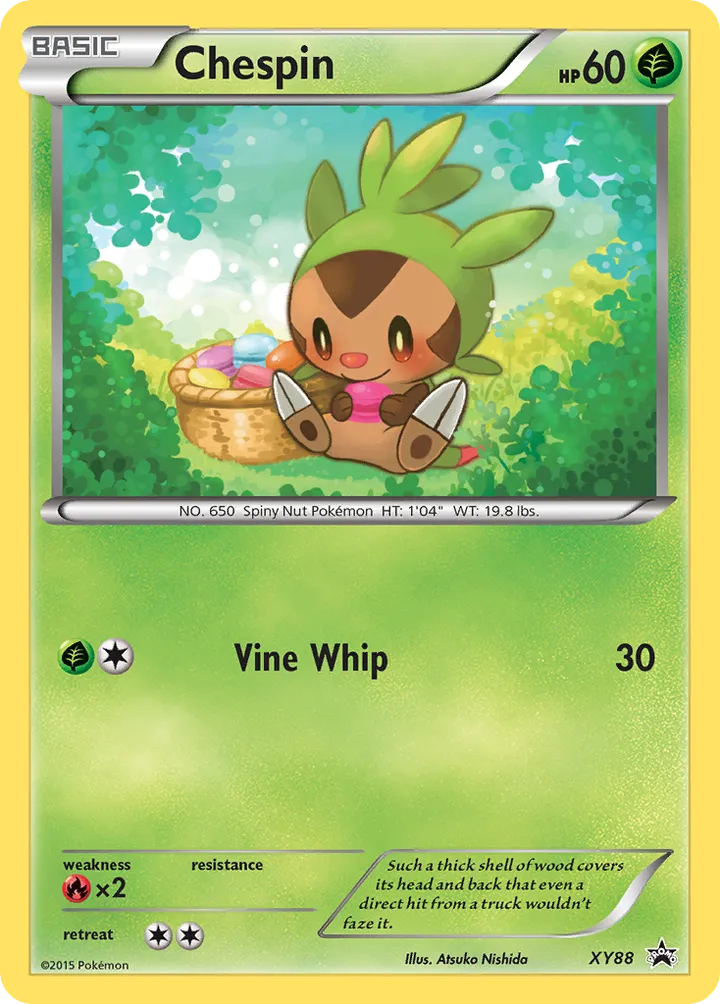 XY Black Star Promos 英語版 Chespin XY88 カード表面