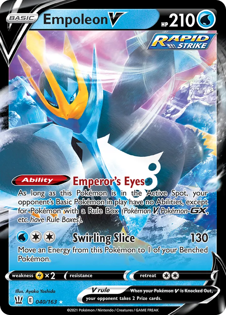 Sword & Shield—Battle Styles 영어판 Empoleon V 40 카드 앞면
