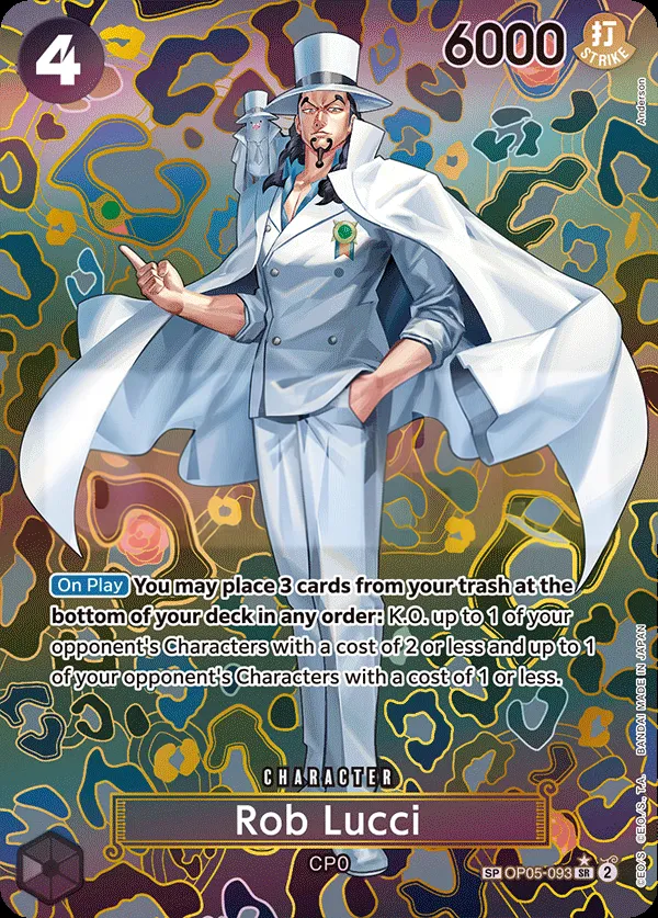 Awakening of the New Era 英語版 Rob Lucci OP05-093 · パラレル 2 カード表面