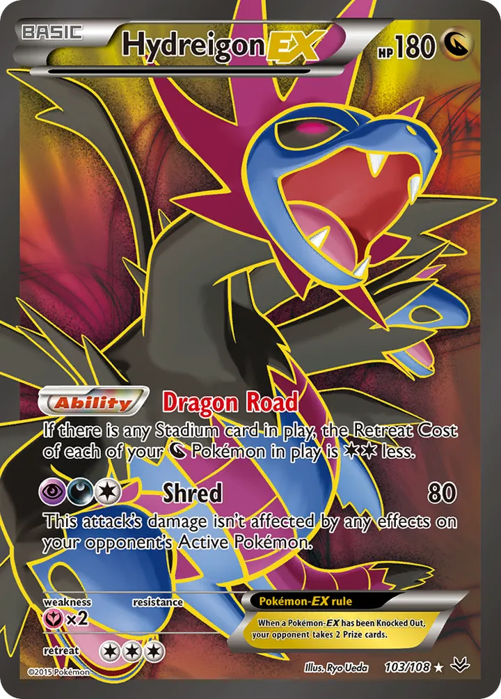 XY—Roaring Skies 英語版 Hydreigon-EX 103 カード表面