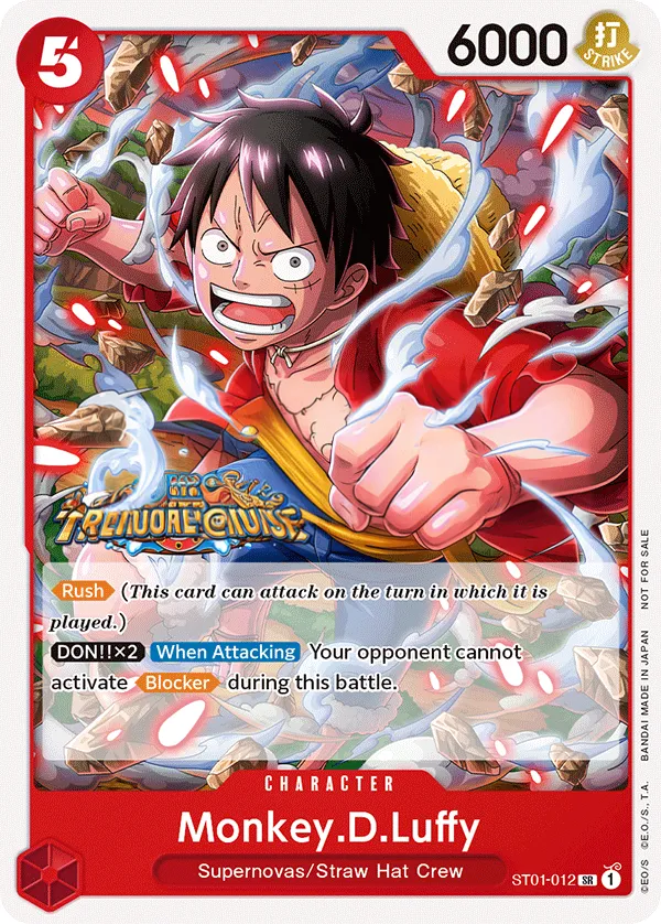 Straw Hat Crew 英語版 Monkey.D.Luffy ST01-012 · パラレル 4 カード表面