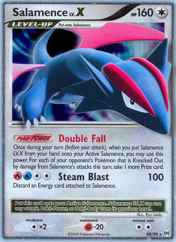Platinum—Arceus 英語版 Salamence LV.X 98 カード表面