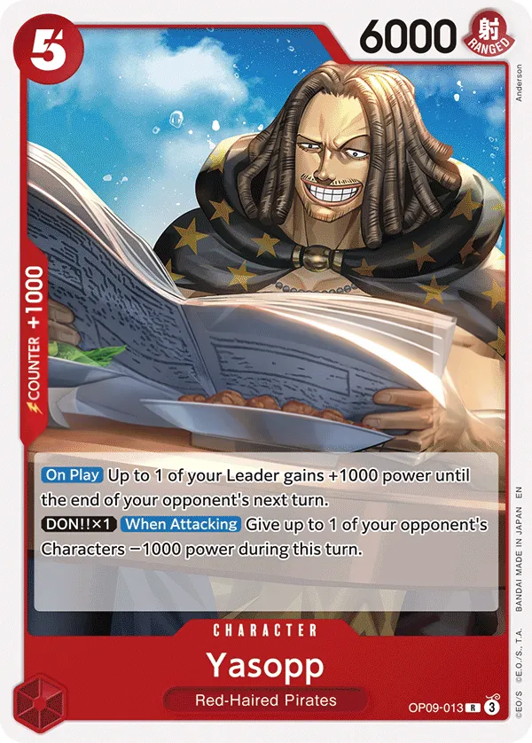 Emperors in the New World 영어판 Yasopp OP09-013 · 재록 카드 앞면