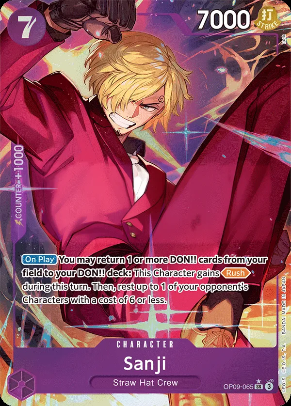 Emperors in the New World 영어판 Sanji OP09-065 · 패럴렐 카드 앞면