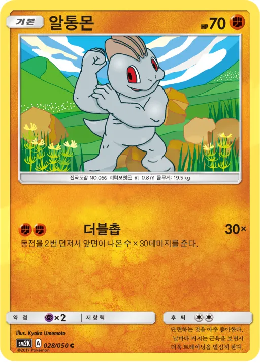 Front of 알통몬 28, 알로라의 햇빛 Korean