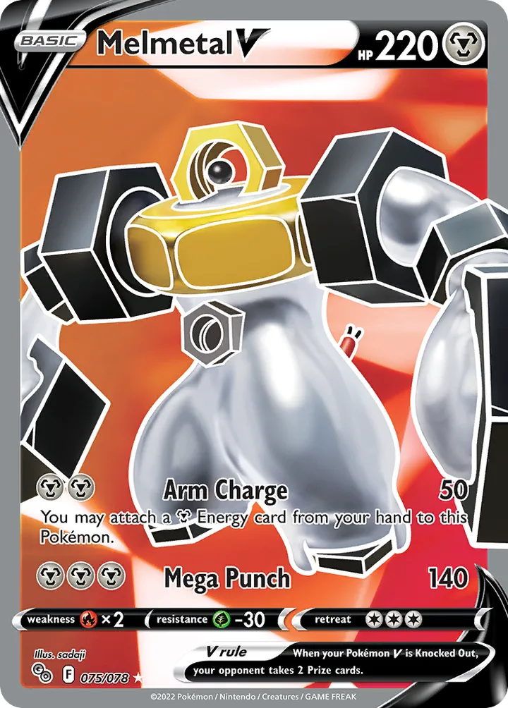 Front of Melmetal V 75, Pokémon TCG: Pokémon GO English