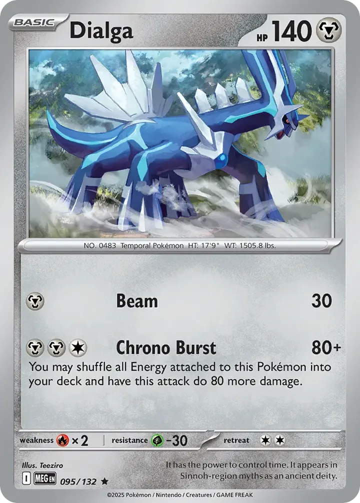 Mega Evolution 영어판 Dialga 95 카드 앞면