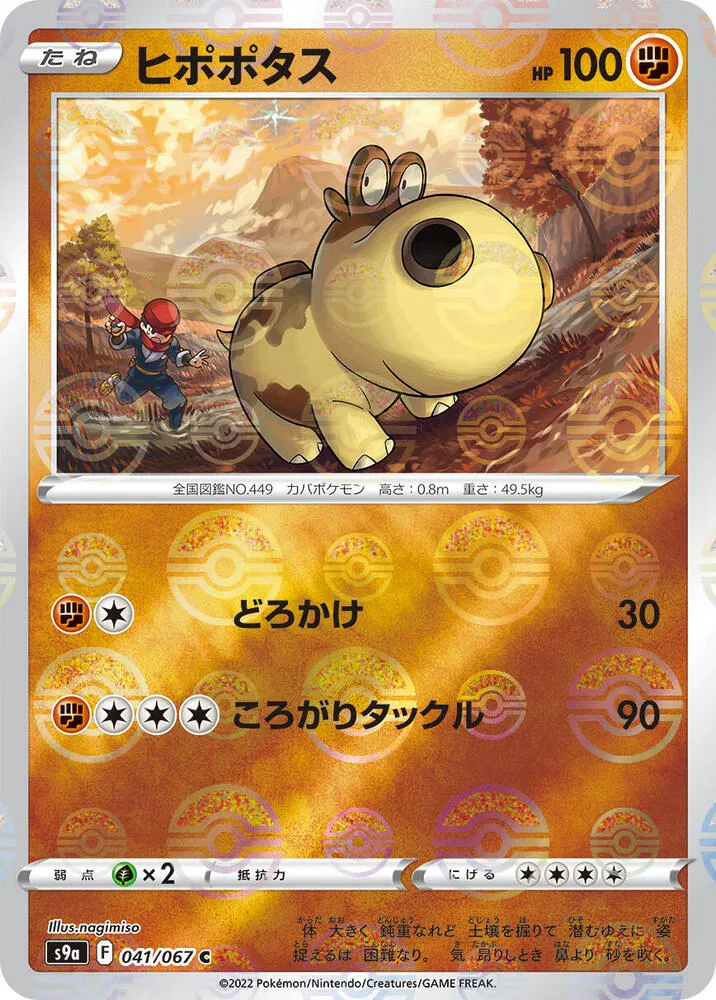 Front of Hippopotas (Poke Ball Pattern) 41, バトルリージョン Japanese