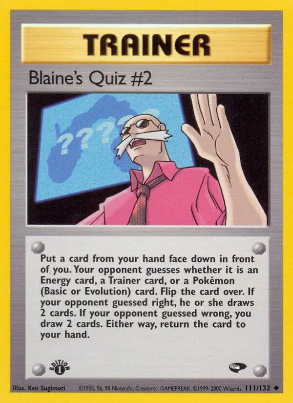 Gym Challenge 英語版 Blaine's Quiz #2 111 カード表面