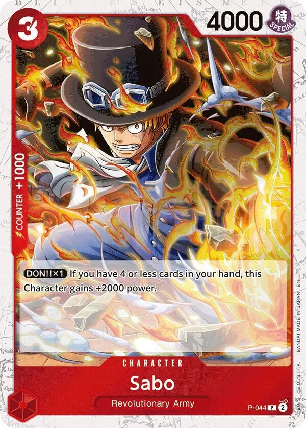 Promotion Cards 英語版 Sabo P-044 · 再録 · パイレーツ カード表面