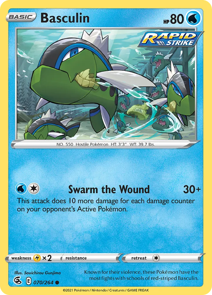 Sword & Shield—Fusion Strike 영어판 Basculin 70 카드 앞면
