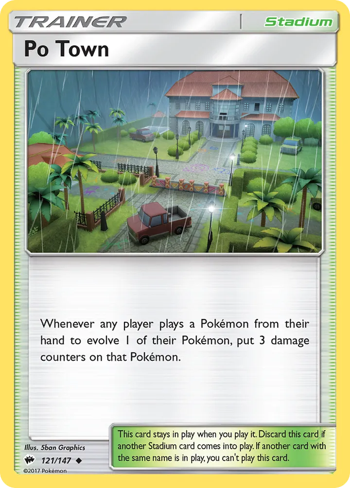 Front of Po Town 121, Sun & Moon—Burning Shadows English