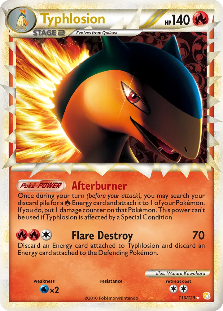 HeartGold & SoulSilver 英語版 Typhlosion 110 カード表面
