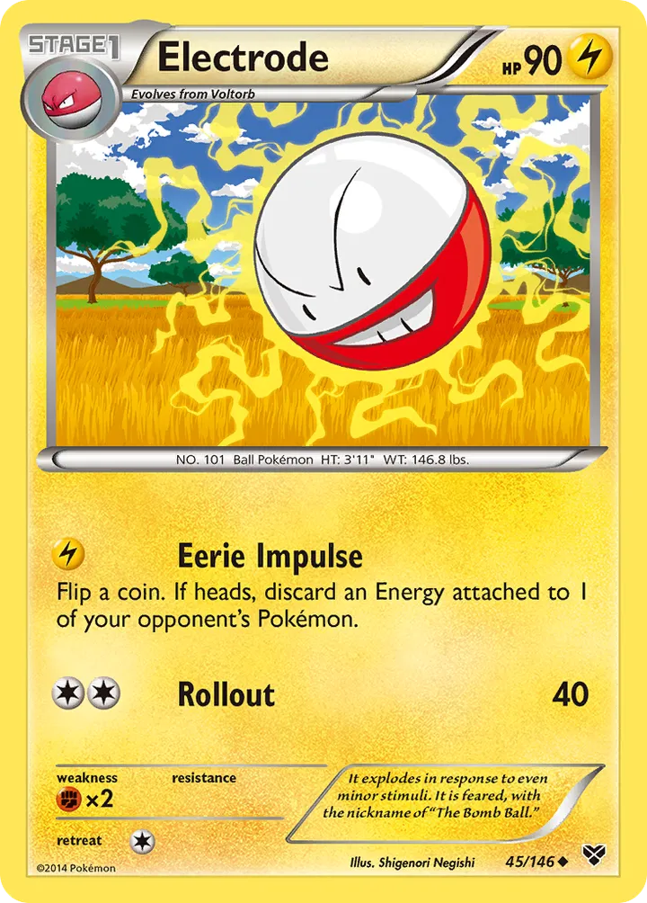 XY 영어판 Electrode 45 카드 앞면