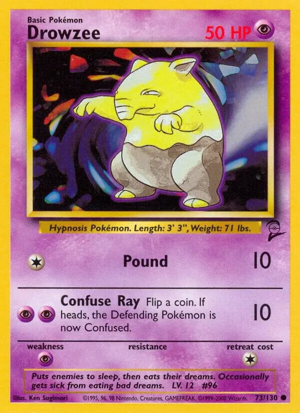 Base Set 2 英語版 Drowzee 73 カード表面