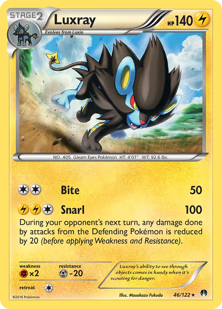 XY—BREAKpoint 英語版 Luxray 46 カード表面
