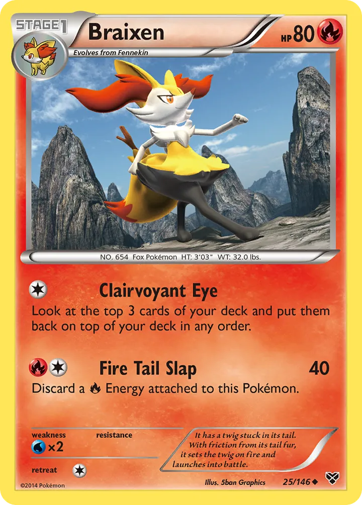 XY 英語版 Braixen 25 カード表面