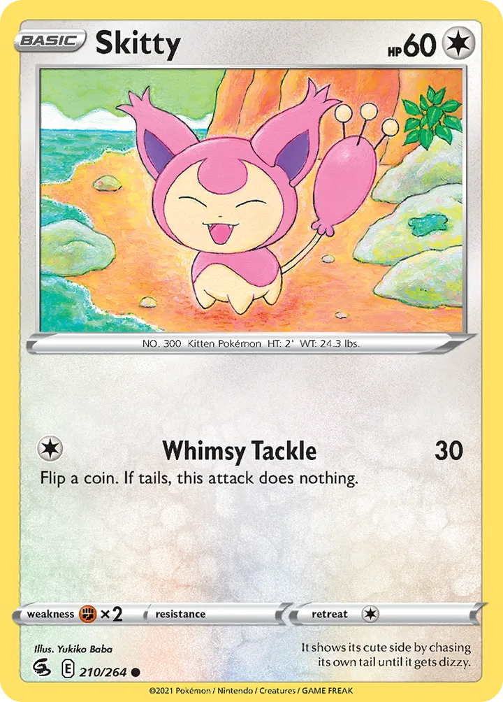 Sword & Shield—Fusion Strike 英語版 Skitty 210 カード表面