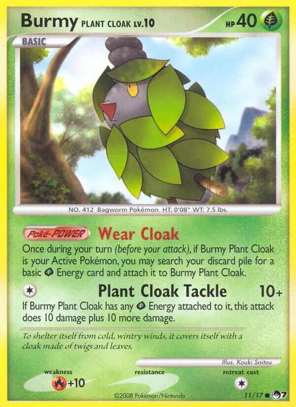 POP Series 7 英語版 Burmy Plant Cloak 11 カード表面