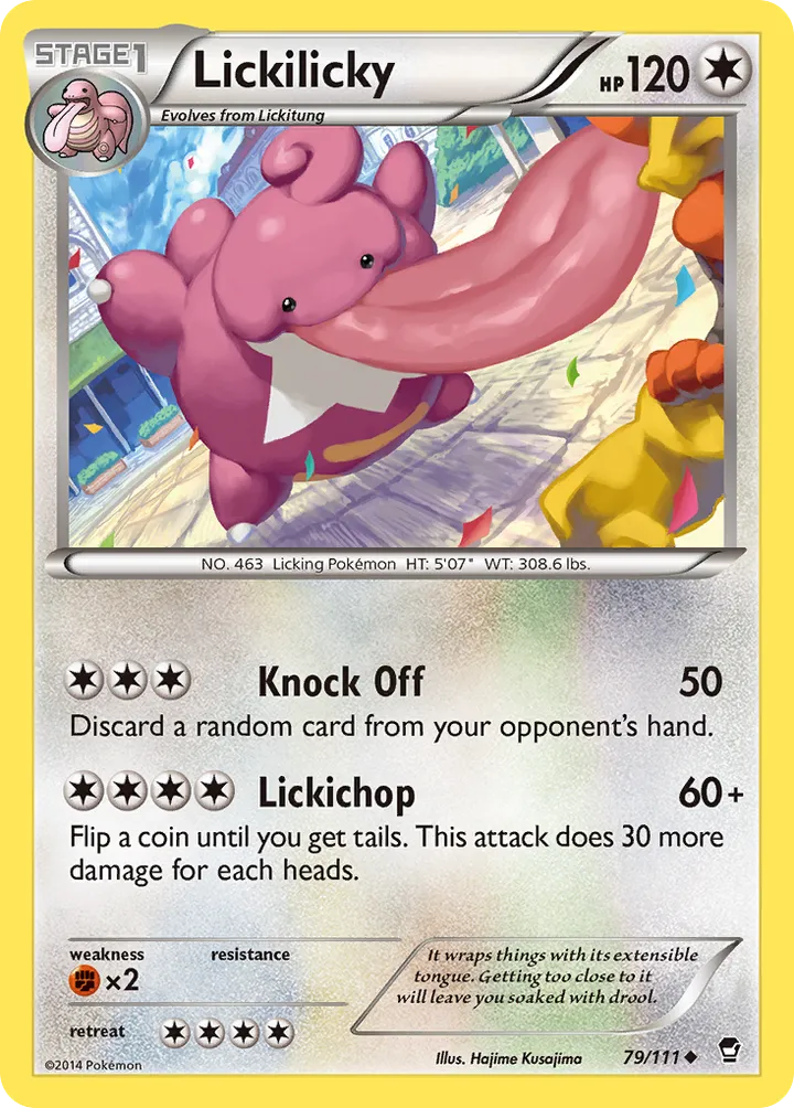 XY—Furious Fists 영어판 Lickilicky 79 카드 앞면