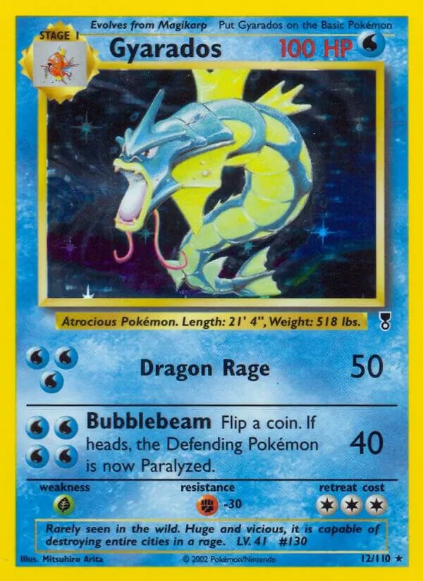 Legendary Collection 영어판 Gyarados 12 카드 앞면