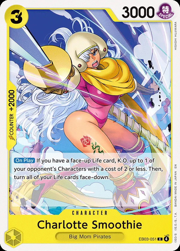 One Piece Heroines Edition 영어판 Charlotte Smoothie EB03-051 카드 앞면