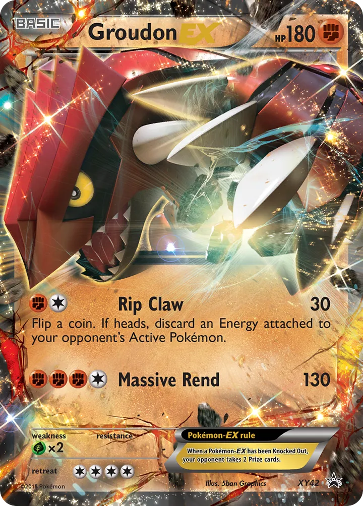 XY Black Star Promos 英語版 Groudon-EX XY42 カード表面