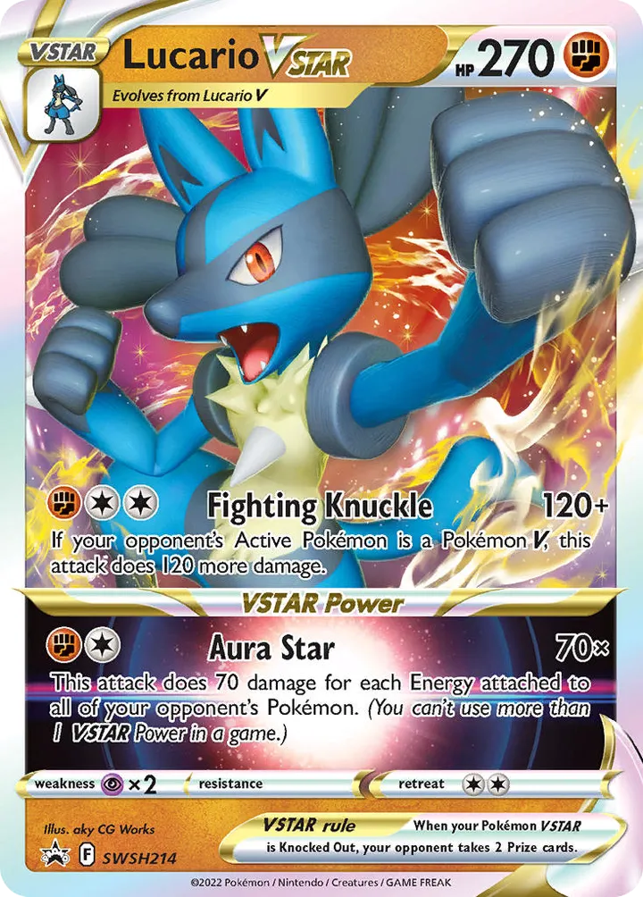 SWSH Black Star Promos 영어판 Lucario VSTAR SWSH214 카드 앞면