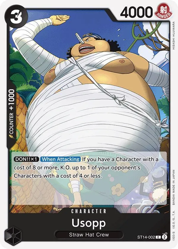 3D2Y 영어판 Usopp ST14-002 카드 앞면