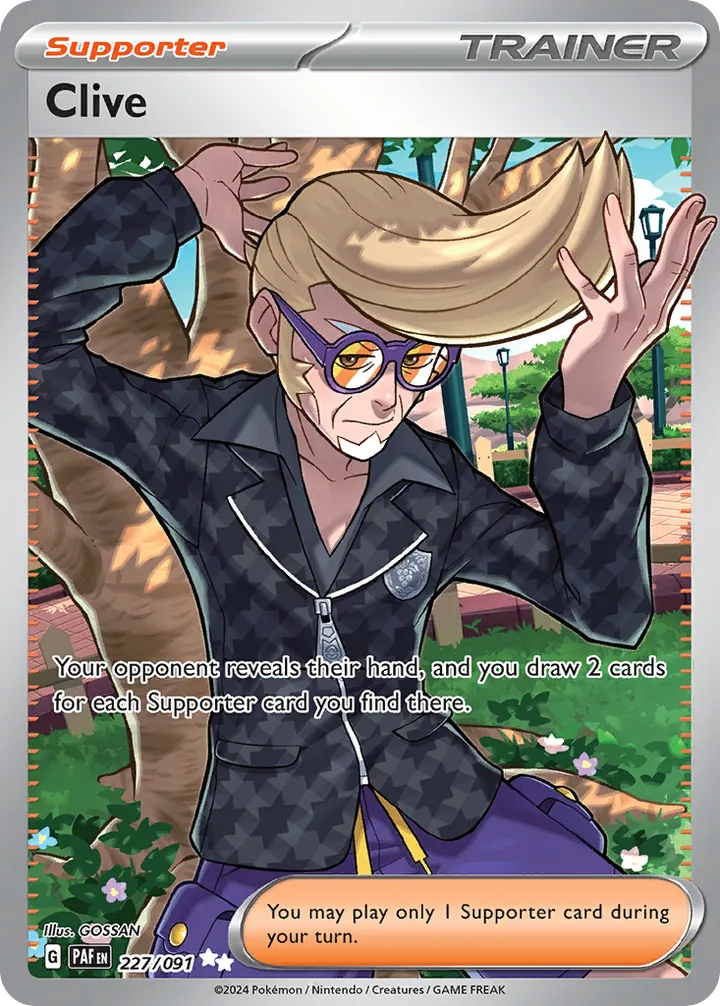 Scarlet & Violet—Paldean Fates 영어판 Clive 227 카드 앞면