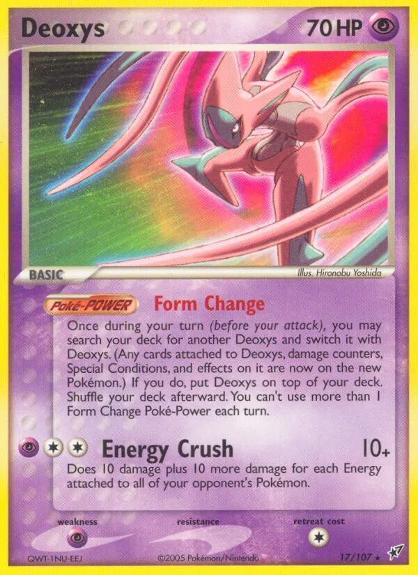 EX Deoxys 영어판 Deoxys 17 카드 앞면