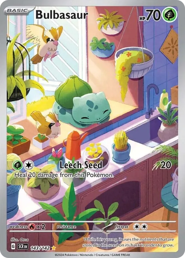 Scarlet & Violet—Stellar Crown 英語版 Bulbasaur 143 カード表面