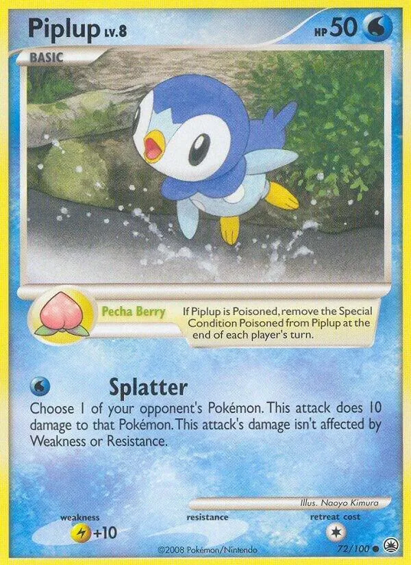 Diamond & Pearl—Majestic Dawn 英語版 Piplup 72 カード表面