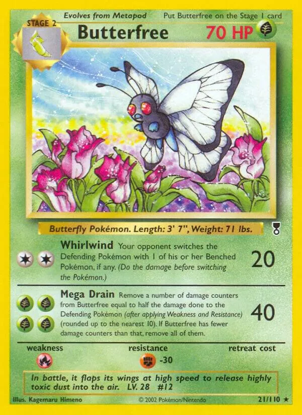 Legendary Collection 영어판 Butterfree 21 카드 앞면