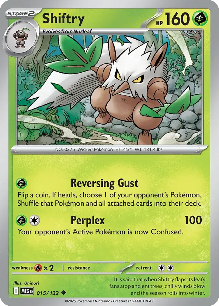 Mega Evolution 英語版 Shiftry 15 カード表面