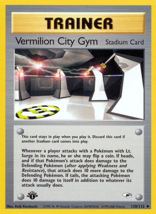Gym Heroes 영어판 Vermilion City Gym 120 카드 앞면