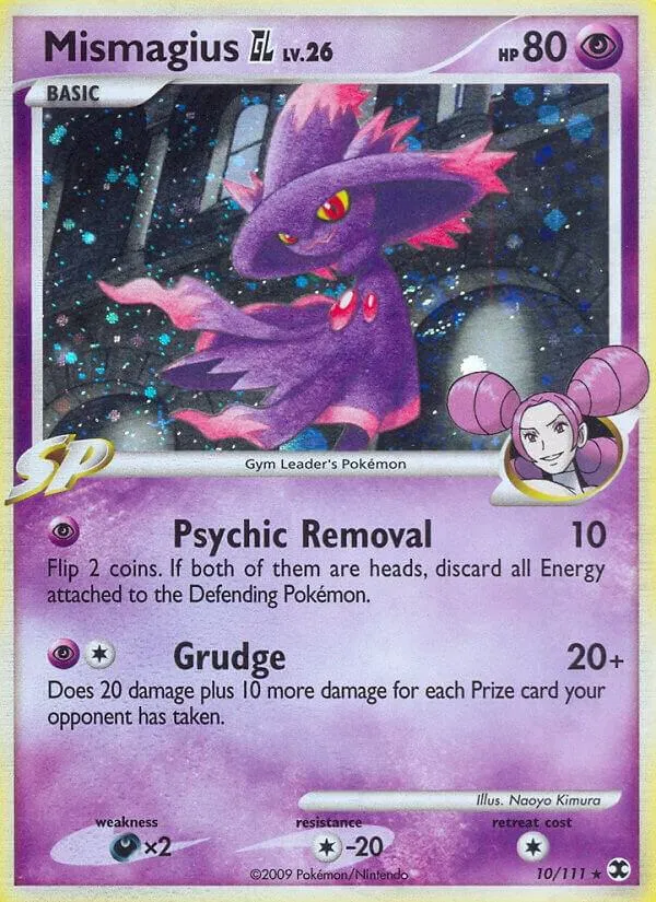 Platinum—Rising Rivals 영어판 Mismagius GL 10 카드 앞면